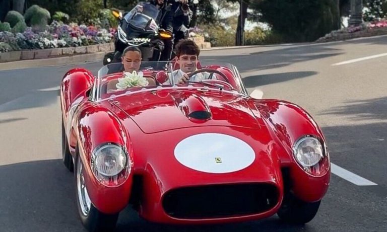 O casamento de Charles Leclerc: uma Ferrari 250 Testarossa de 1957 faz suc…