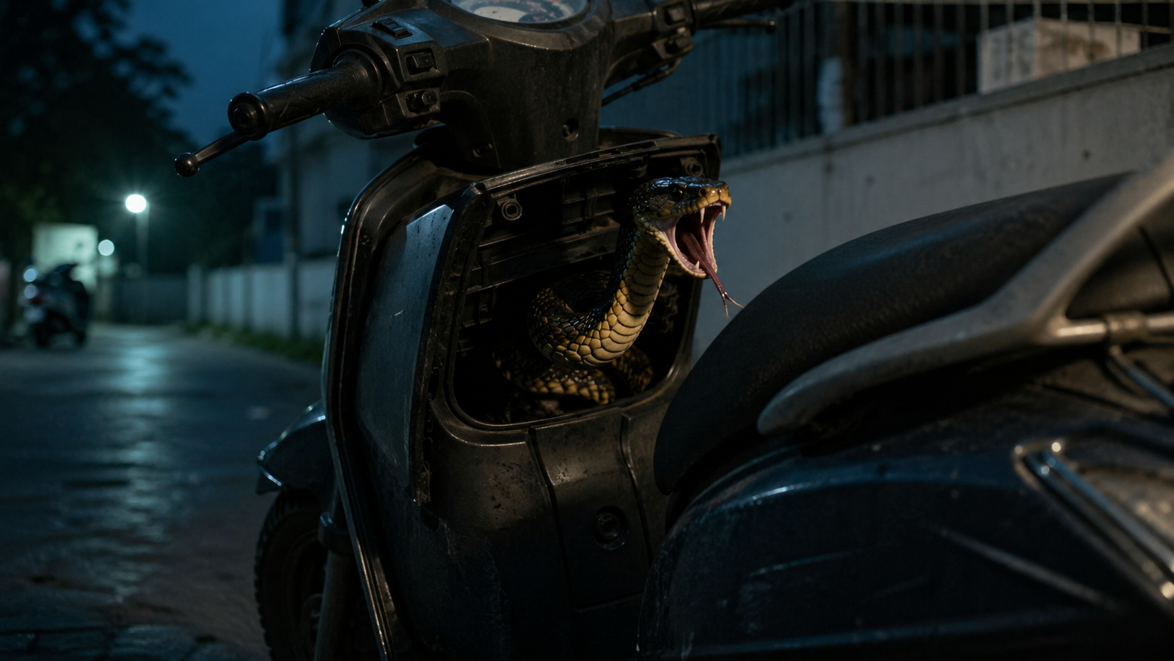 Serpente em scooter vira alerta e rende vídeo viral; veja o que fazer